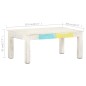 vidaXL Mesa de centro de madera de mango maciza blanca 110x60x45 cm vidaXL Mesa de centro de madera de mango maciza blanca 110x60x45 cm