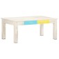 vidaXL Mesa de centro de madera de mango maciza blanca 110x60x45 cm vidaXL Mesa de centro de madera de mango maciza blanca 110x60x45 cm