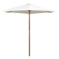vidaXL Sombrilla con palo de madera blanco crema 270x270 cm vidaXL Sombrilla con palo de madera blanco crema 270x270 cm