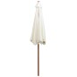 vidaXL Sombrilla con palo de madera blanco crema 270x270 cm vidaXL Sombrilla con palo de madera blanco crema 270x270 cm