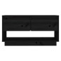 vidaXL Mueble de TV de madera maciza de pino negro 74x34x40 cm