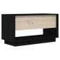 vidaXL Mueble de TV de madera maciza de pino negro 74x34x40 cm