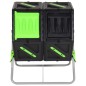 vidaXL Compostador giratorio doble cámara PP 63x60x74 cm 140 L vidaXL Compostador giratorio doble cámara PP 63x60x74 cm 140 L