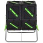vidaXL Compostador giratorio doble cámara PP 63x60x74 cm 140 L vidaXL Compostador giratorio doble cámara PP 63x60x74 cm 140 L