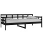 vidaXL Sofá cama madera maciza de pino negro 90x190 cm vidaXL Sofá cama madera maciza de pino negro 90x190 cm