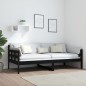 vidaXL Sofá cama madera maciza de pino negro 90x190 cm vidaXL Sofá cama madera maciza de pino negro 90x190 cm