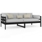 vidaXL Sofá cama madera maciza de pino negro 90x190 cm vidaXL Sofá cama madera maciza de pino negro 90x190 cm