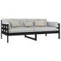 vidaXL Sofá cama madera maciza de pino negro 90x190 cm vidaXL Sofá cama madera maciza de pino negro 90x190 cm