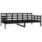 vidaXL Sofá cama madera maciza de pino negro 90x190 cm vidaXL Sofá cama madera maciza de pino negro 90x190 cm