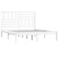 vidaXL Estructura de cama de madera de pino maciza blanca 140x190 cm vidaXL Estructura de cama de madera de pino maciza blanca 140x190 cm