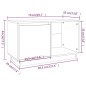 vidaXL Mueble de TV de madera maciza de pino 74x35x44 cm