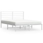 vidaXL Estructura de cama de metal con cabecero blanca 120x190 cm vidaXL Estructura de cama de metal con cabecero blanca 120x190 cm