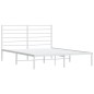 vidaXL Estructura de cama de metal con cabecero blanca 120x190 cm vidaXL Estructura de cama de metal con cabecero blanca 120x190 cm