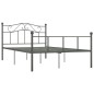 vidaXL Estructura de cama de metal gris 120x200 cm vidaXL Estructura de cama de metal gris 120x200 cm