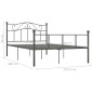 vidaXL Estructura de cama de metal gris 120x200 cm vidaXL Estructura de cama de metal gris 120x200 cm