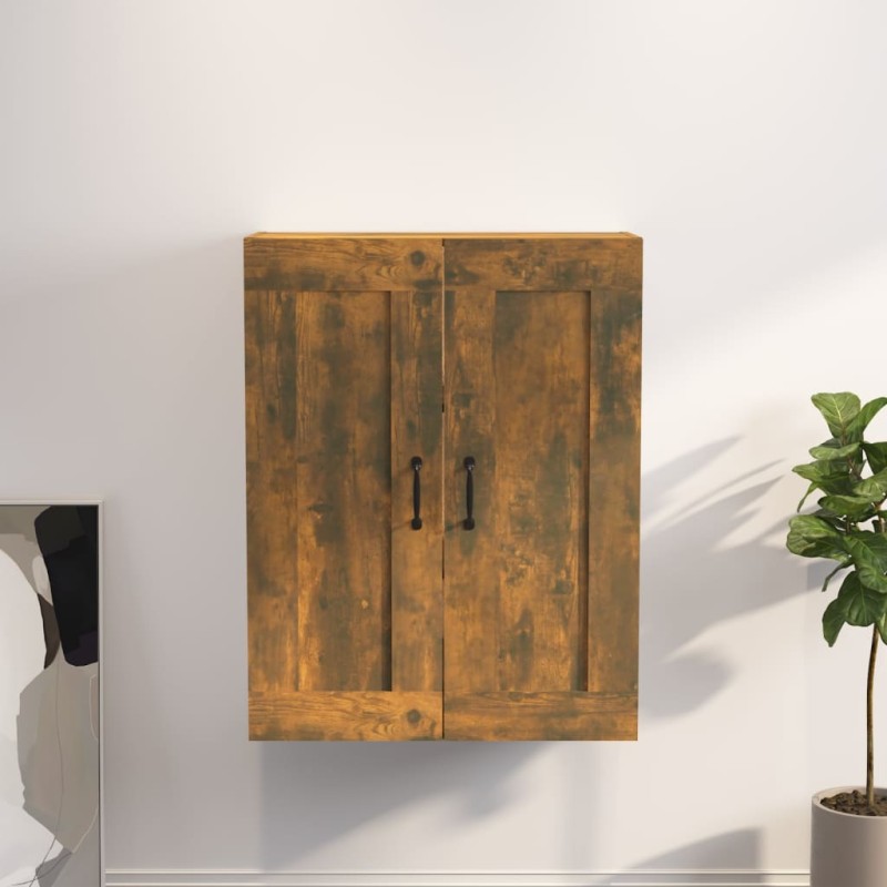 vidaXL Armario colgante de pared roble ahumado 69,5x32,5x90 cm vidaXL Armario colgante de pared roble ahumado 69,5x32,5x90 cm