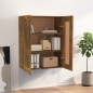 vidaXL Armario colgante de pared roble ahumado 69,5x32,5x90 cm vidaXL Armario colgante de pared roble ahumado 69,5x32,5x90 cm
