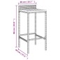 vidaXL Taburetes altos 2 uds madera de acacia y ratán sintético gris vidaXL Taburetes altos 2 uds madera de acacia y ratán sintético gris
