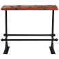 vidaXL Muebles de bar 5 piezas madera maciza reciclada multicolor
