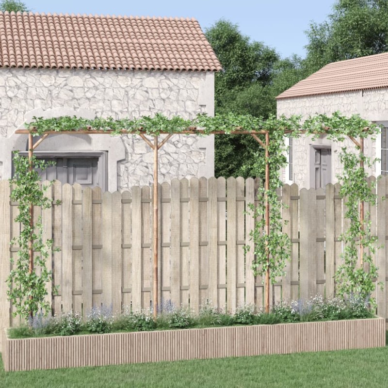 vidaXL Pérgola de bambú 385x40x205 cm vidaXL Pérgola de bambú 385x40x205 cm