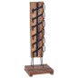vidaXL Botellero para 6 botellas madera maciza de roble 35x35x100 cm vidaXL Botellero para 6 botellas madera maciza de roble 35x35x100 cm