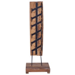 vidaXL Botellero para 6 botellas madera maciza de roble 35x35x100 cm