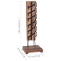 vidaXL Botellero para 6 botellas madera maciza de roble 35x35x100 cm vidaXL Botellero para 6 botellas madera maciza de roble 35x35x100 cm