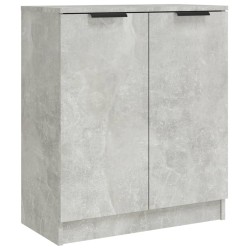 vidaXL Aparador de madera contrachapada gris hormigón 60x30x70 cm