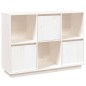 vidaXL Aparador de madera maciza de pino blanco 110,5x35x80 cm vidaXL Aparador de madera maciza de pino blanco 110,5x35x80 cm