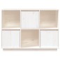 vidaXL Aparador de madera maciza de pino blanco 110,5x35x80 cm vidaXL Aparador de madera maciza de pino blanco 110,5x35x80 cm