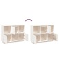 vidaXL Aparador de madera maciza de pino blanco 110,5x35x80 cm vidaXL Aparador de madera maciza de pino blanco 110,5x35x80 cm