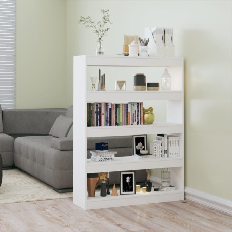 vidaXL Estantería/divisor de espacios blanco 100x30x135 cm