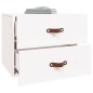 vidaXL Mesitas de noche de pared 2 uds blanco 50x36x40 cm vidaXL Mesitas de noche de pared 2 uds blanco 50x36x40 cm