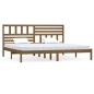 vidaXL Estructura de cama madera maciza de pino marrón miel 200x200 cm vidaXL Estructura de cama madera maciza de pino marrón miel 200x200 cm