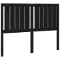 vidaXL Cabecero de cama madera maciza de pino negro 125,5x4x100 cm