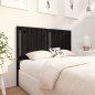 vidaXL Cabecero de cama madera maciza de pino negro 125,5x4x100 cm