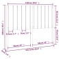 vidaXL Cabecero de cama madera maciza de pino negro 125,5x4x100 cm
