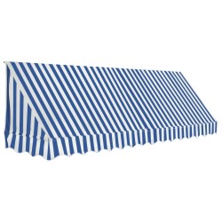 vidaXL Toldo para bar 350x120 cm azul y blanco