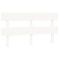 vidaXL Cabecero de cama madera maciza de pino blanco 164x3x81 cm
