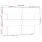 vidaXL Cabecero de cama madera maciza de pino blanco 164x3x81 cm
