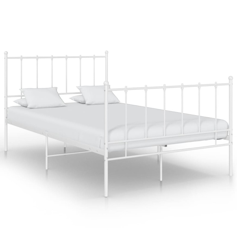 vidaXL Estructura de cama de metal blanco 120x200 cm vidaXL Estructura de cama de metal blanco 120x200 cm
