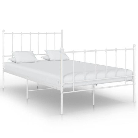 vidaXL Estructura de cama de metal blanco 120x200 cm