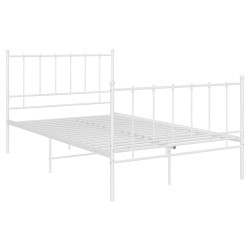 vidaXL Estructura de cama de metal blanco 120x200 cm