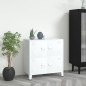 vidaXL Baúl de almacenaje industrial acero blanco 75x40x80 cm vidaXL Baúl de almacenaje industrial acero blanco 75x40x80 cm
