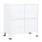vidaXL Baúl de almacenaje industrial acero blanco 75x40x80 cm vidaXL Baúl de almacenaje industrial acero blanco 75x40x80 cm