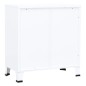 vidaXL Baúl de almacenaje industrial acero blanco 75x40x80 cm vidaXL Baúl de almacenaje industrial acero blanco 75x40x80 cm