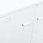 vidaXL Baúl de almacenaje industrial acero blanco 75x40x80 cm vidaXL Baúl de almacenaje industrial acero blanco 75x40x80 cm