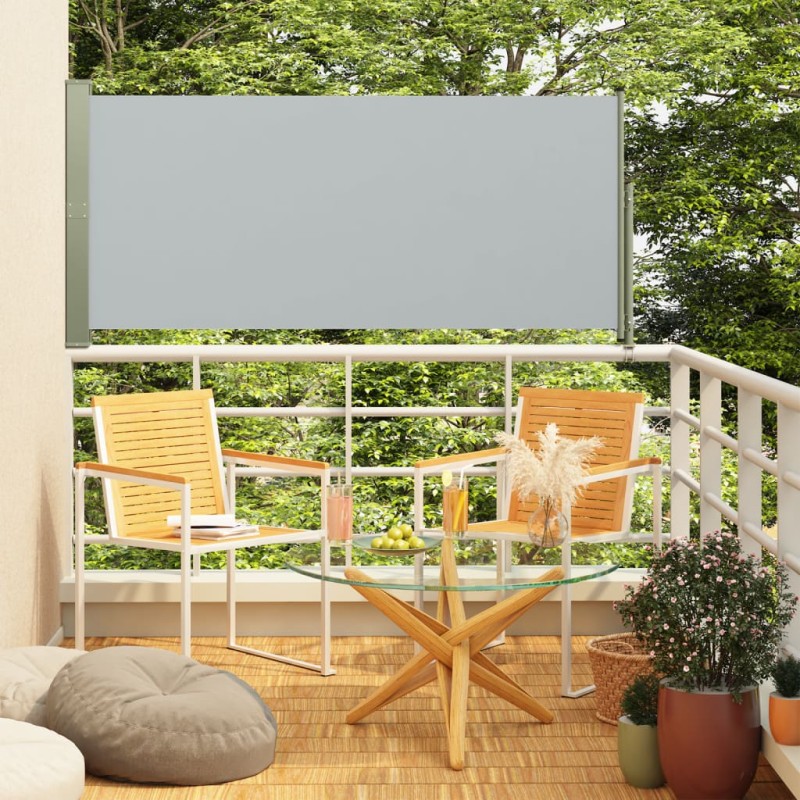 vidaXL Toldo lateral retráctil de jardín gris 140x300 cm vidaXL Toldo lateral retráctil de jardín gris 140x300 cm