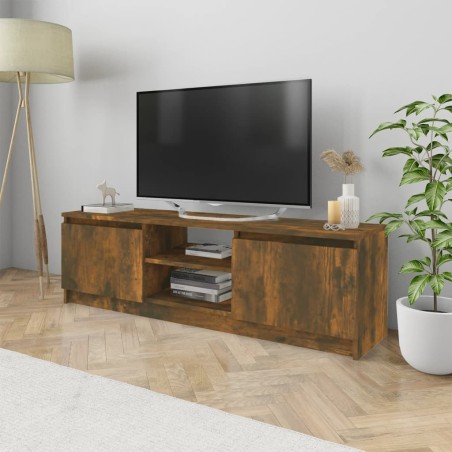 vidaXL Mueble para TV madera contrachapada roble ahumado 120x30x35,5cm