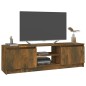 vidaXL Mueble para TV madera contrachapada roble ahumado 120x30x35,5cm